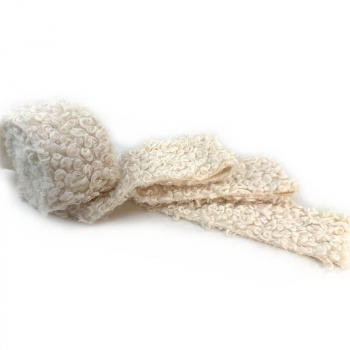 Gift ribbon, Lammy, feaux shearling cream, detail